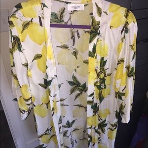Kimono Lemon Print -Carly Jean Los Angeles